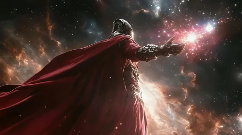 Mystic Being in Starry Expanse