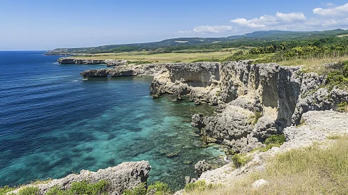 Coastal Cliffs and Turquoise Waters