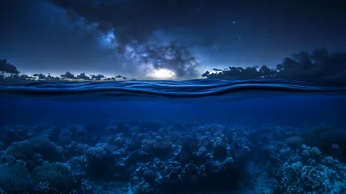 Night Ocean Underwater