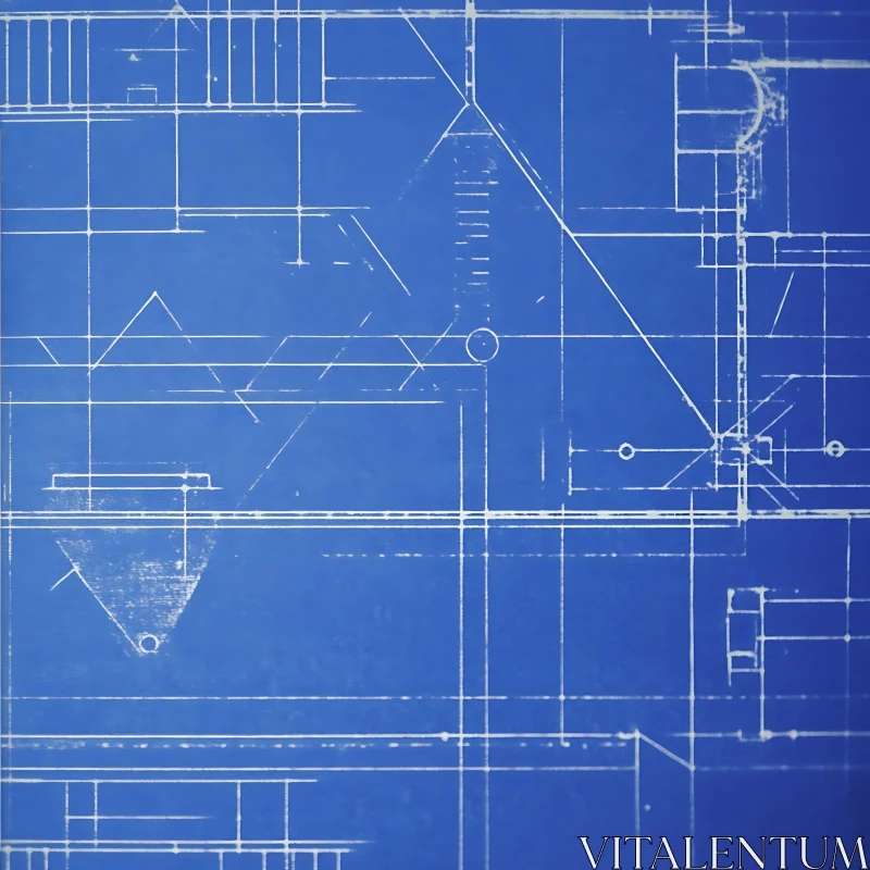 Intricate Building Plans Blueprint AI Image