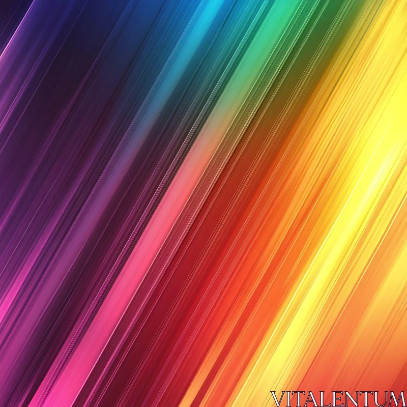 Rainbow Gradient Diagonal Lines Art AI Image