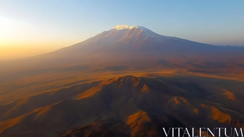 AI ART Mountain Range at Dawn