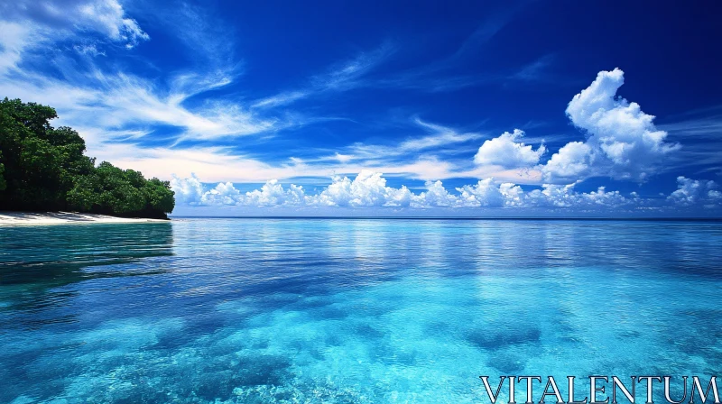 AI ART Azure Waters and Verdant Island Paradise