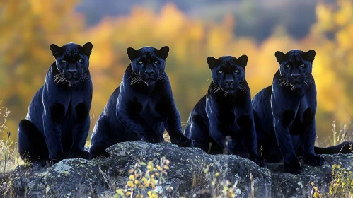 Panthers on the rocks