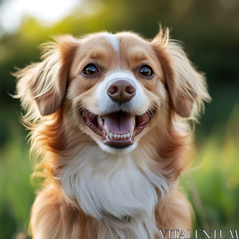 Happy Dog Enjoying the Outdoors AI Image