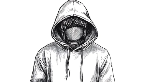 Monochrome Hoodie Sketch