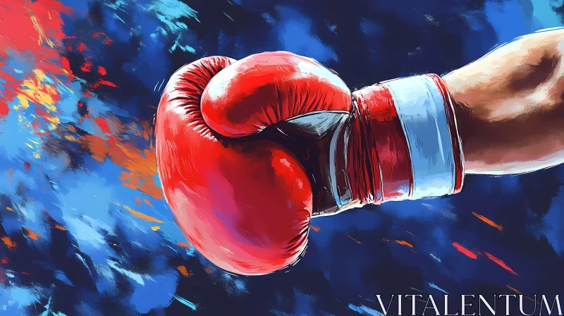 Powerful Boxing Glove Artwork Capturing Action AI Generated Image AI Image