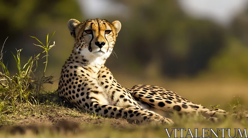 Resting Cheetah in the Wild AI Image