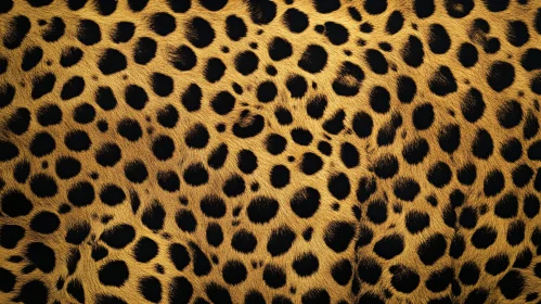 Golden Leopard Skin Pattern Close-Up