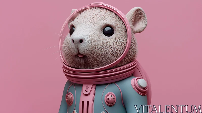 AI ART Hamster Astronaut Artwork