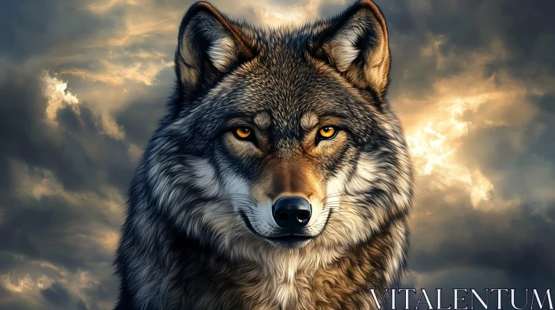 AI ART Wolf Stare: An Animal Portrait