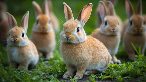 A Group of Adorable Rabbits