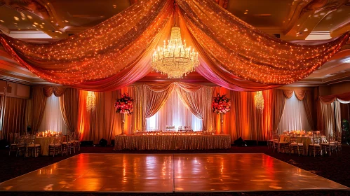 Opulent Wedding Reception with Golden Accents