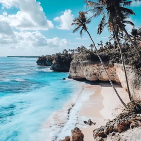 Seaside Cliffs and Palm Trees