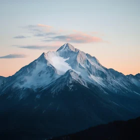 Mountain Peak at Sunset