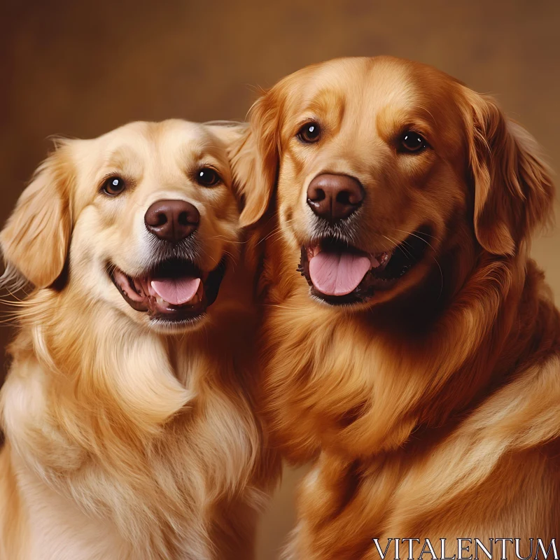 Golden Retriever Canine Companions AI Image