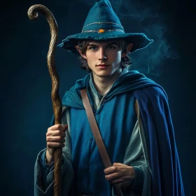 Young Wizard with Staff