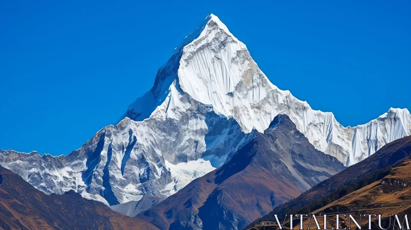Breathtaking Mountain View in Nepal - A Harmonious Composition AI Image