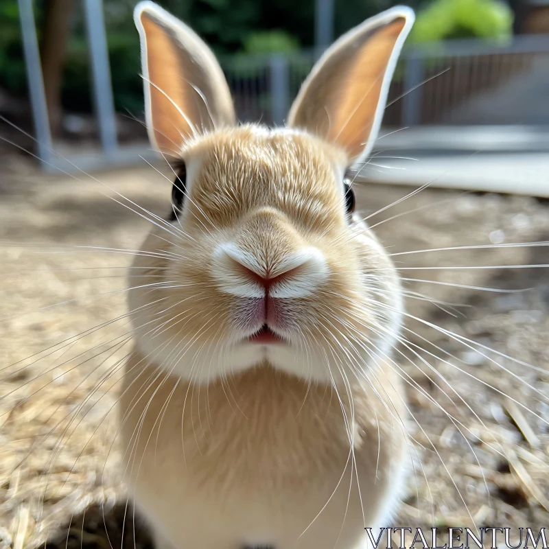 Adorable Bunny Face Close-Up AI Image