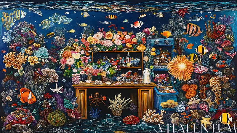 AI ART Surreal Ocean Interior