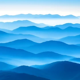 Blue Mountains in Tranquil Hues