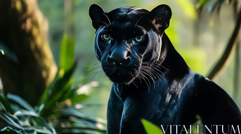 Portrait of Black Panther AI Image