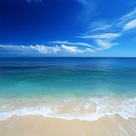 Peaceful Seascape with Sandy Beach