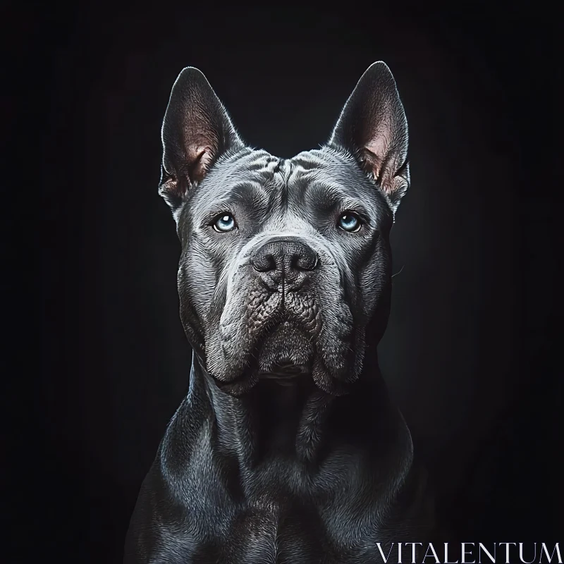 Striking Canine Portrait AI Image