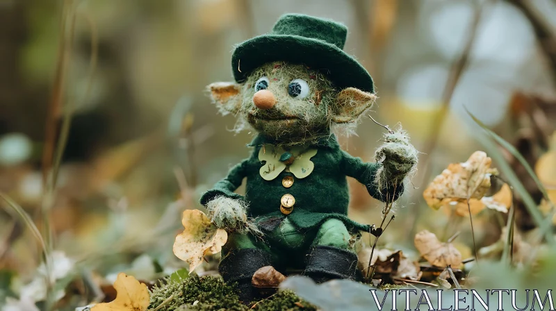 AI ART Forest Guardian Doll in Green