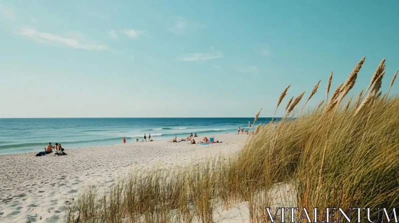 AI ART Tranquil Summer Day at the Beach