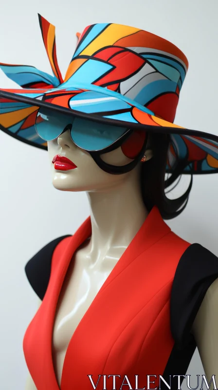 AI ART Colorful Hat and Sunglasses: A Vividly Bold Fashion Statement