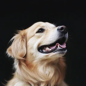 Smiling Golden Retriever Dog Close-Up