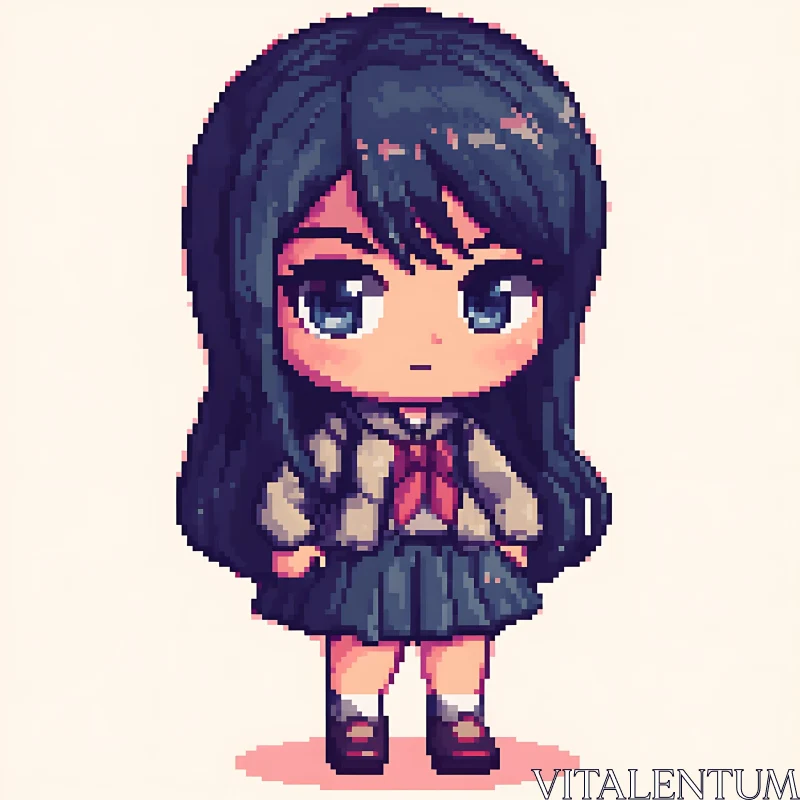 Pixel Art Chibi Character AI Image