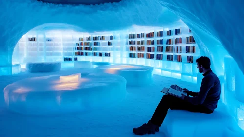 Frozen Pages: Reading in Ice