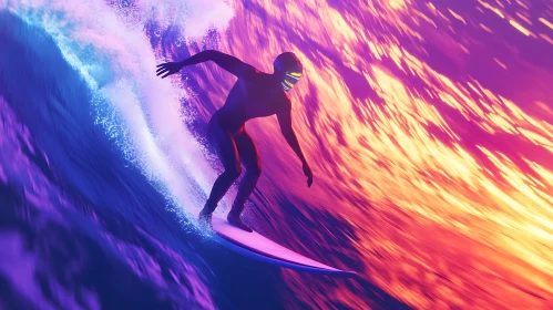 Surfing in Neon Light