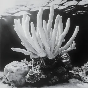 Underwater Coral Monochrome