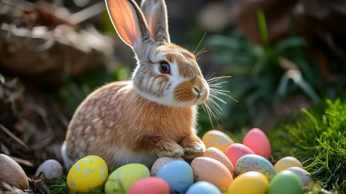 Bunny with Easter Eggs