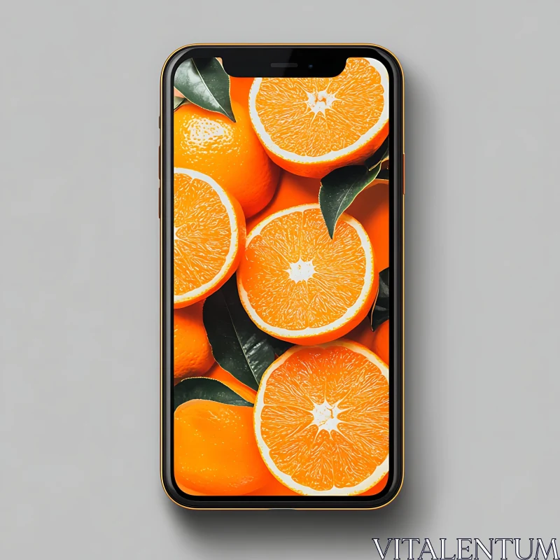 Citrus Burst Mobile Display AI Image