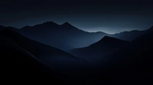 Tranquil Mountain Silhouette