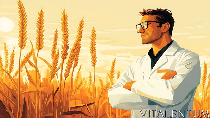 AI ART Golden Wheat Field Research