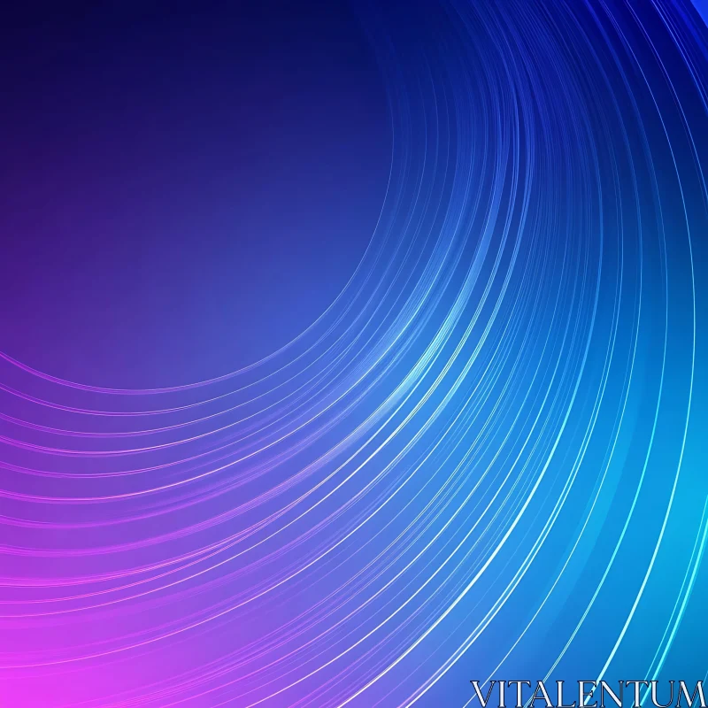 Gradient Curves Abstract Art AI Image