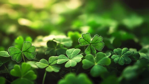 Green Clover Meadow - Symbol of Good Luck