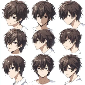 Anime Male Character Expressions Collection