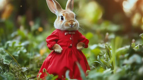 Rabbit in Red Dress