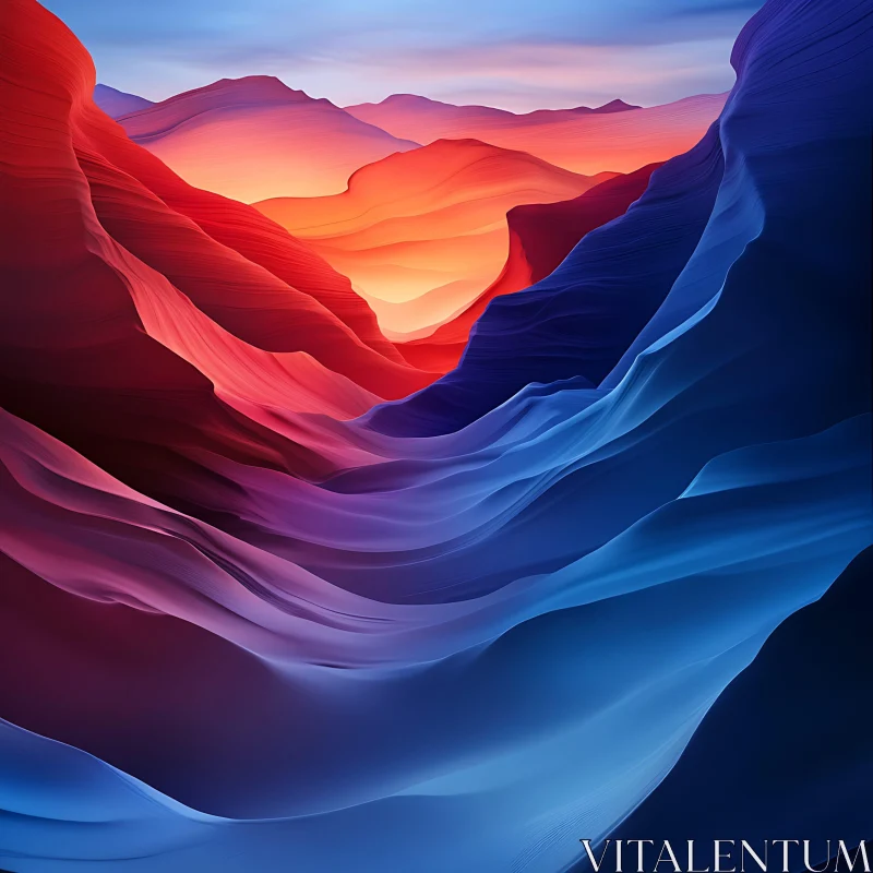 Colorful Abstract Landscape Art AI Image