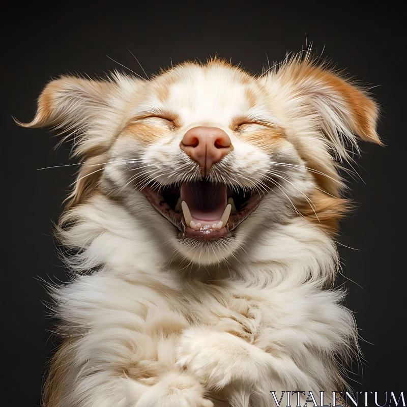 Cheerful Dog with Wide Grin AI Image