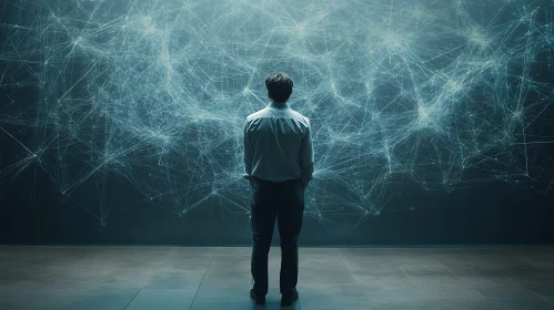 Man Staring at Network