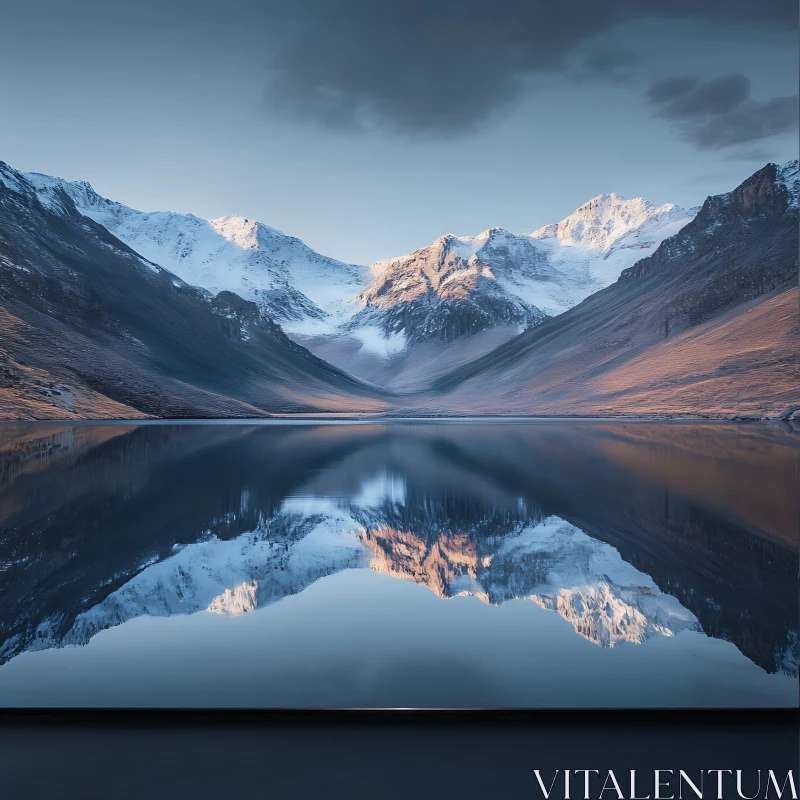 AI ART Still Waters: A Mountain Mirror Image