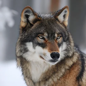 Winter Wolf Close-Up