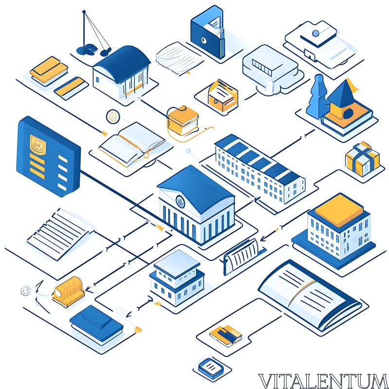 Business and Data Connectivity Illustration AI Image